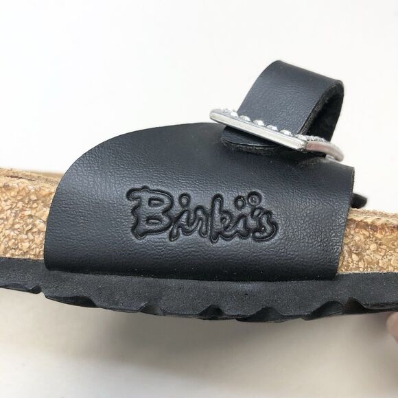 Birkenstock Madrid Black Single Strap Rhinestone Sandals Women's Comfort 37 - Picture 9 of 9